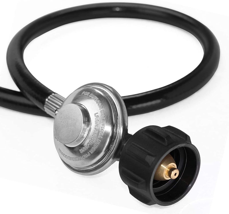 DOZYANT 8 Feet Universal QCC1 Low Pressure Propane Regulator Grill Replacement with 8 FT Hose for Most LP Gas Grill, Heater and Fire Pit Table, 3/8 inch Female Flare Nut - Image 5